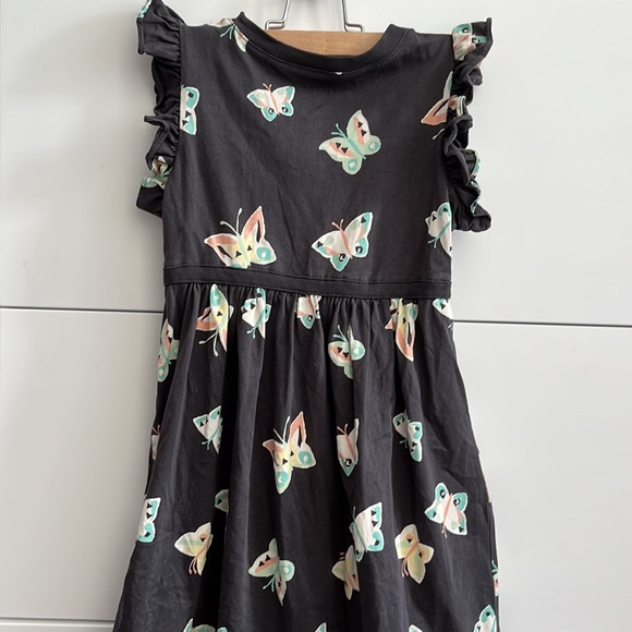 Tea Collection Kids Butterfly Girls Wrap Neck Dress, size 8 - Picture 6 of 7